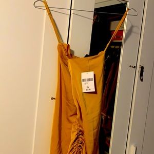 Woven gold dress